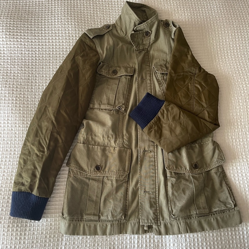 J.crew olive green utility jacket - M